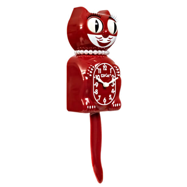 SPACE CHERRY LADY KIT CAT KLOCK