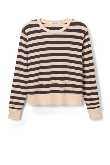 STEF STRIPE LUXE RIB LONG SLEEVE