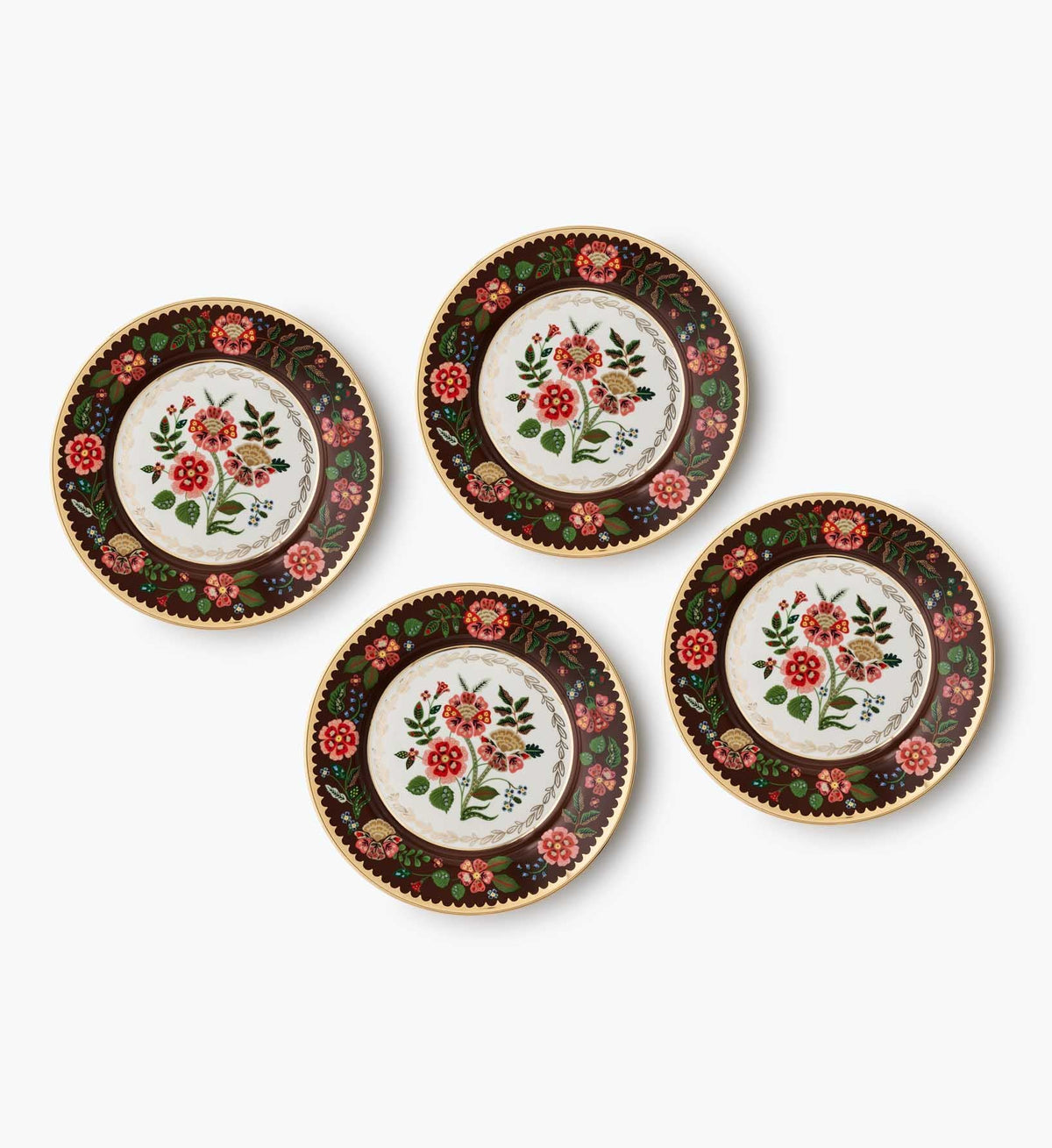 GRACIE PORCELAIN DESSERT PLATE SET