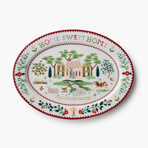 HOME SWEET HOME PORCELAIN PLATTER