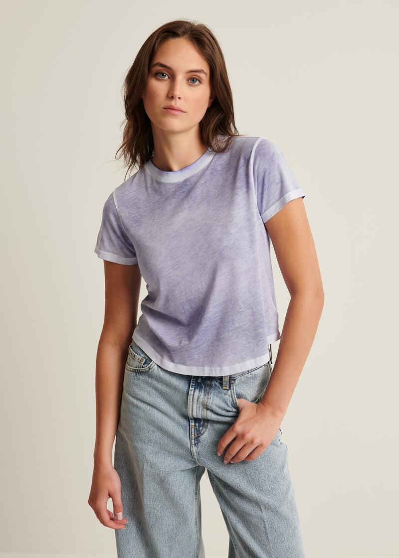 SHORT SLEEVE PIMA CLASSIC REVERSE SPRAY BABY TEE