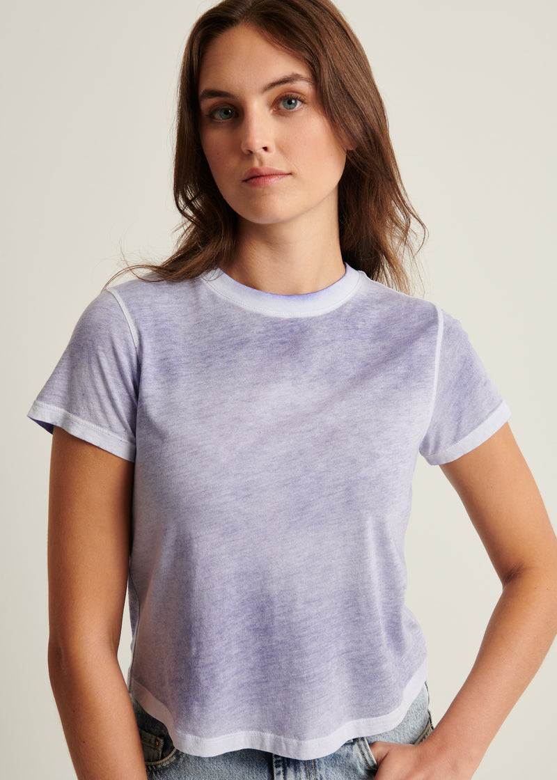 SHORT SLEEVE PIMA CLASSIC REVERSE SPRAY BABY TEE