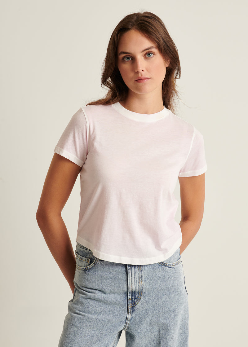 SHORT SLEEVE PIMA CLASSIC REVERSE SPRAY BABY TEE