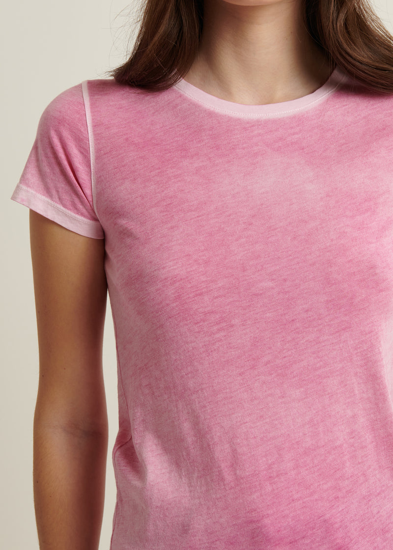 SHORT SLEEVE PIMA CLASSIC REVERSE SPRAY CREW