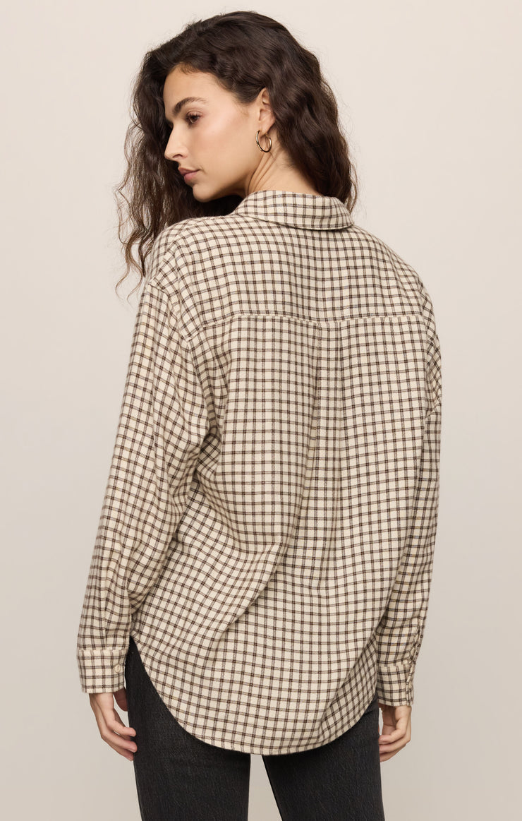 RIVER PLAID BUTTON UP
