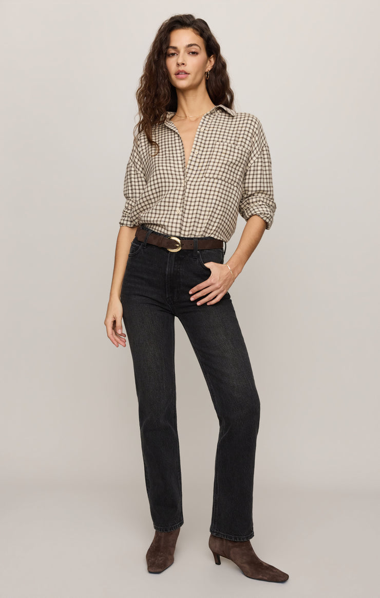 RIVER PLAID BUTTON UP