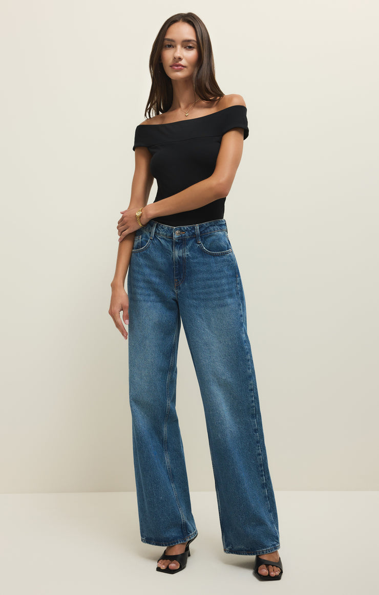 SECOND SKIN OFF SHOULDER TOP