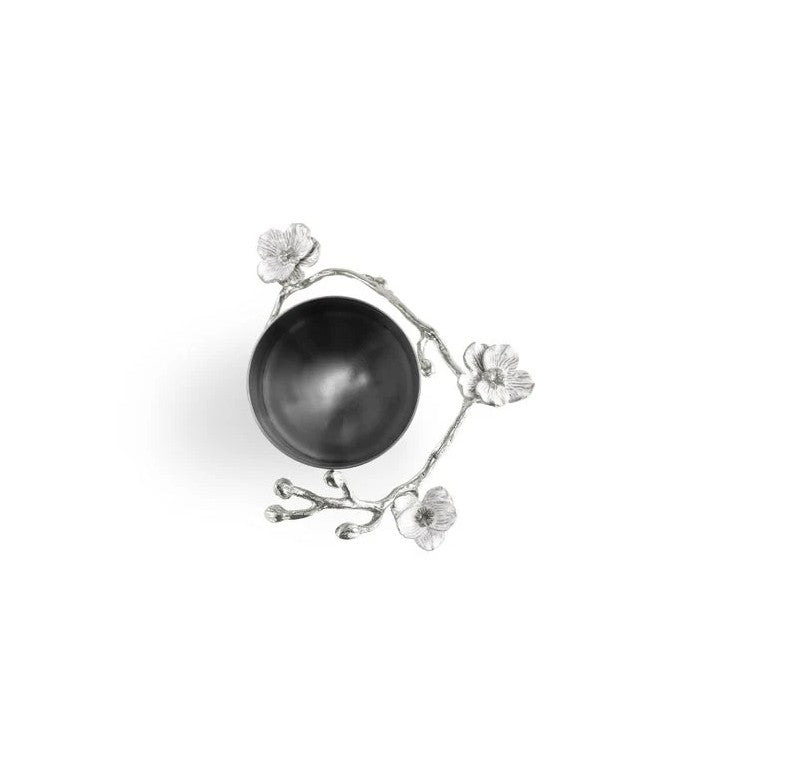 SILVER ORCHID VASE