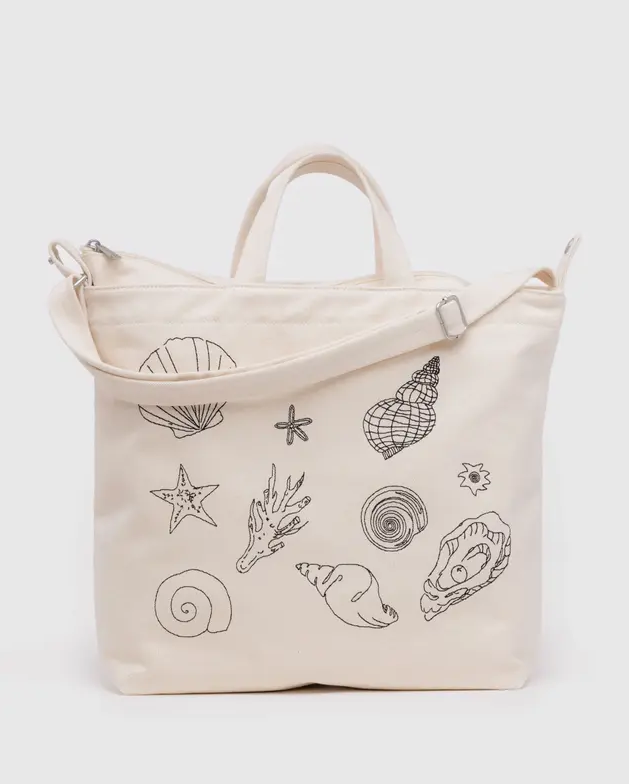 EMBROIDERED HORIZONTAL ZIP DUCK BAG