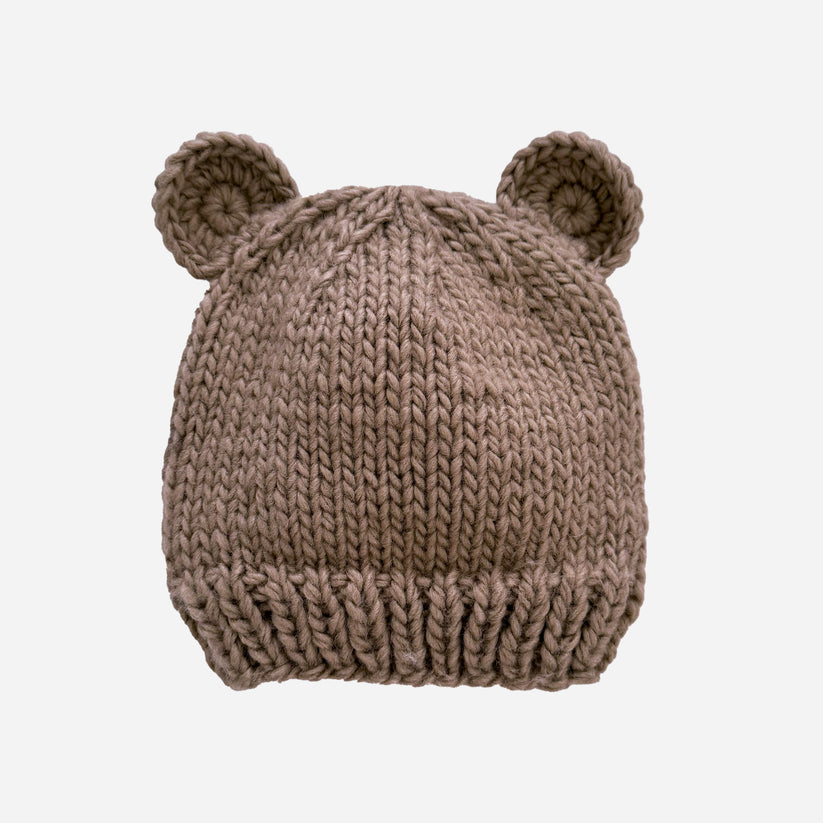 BEAR HAT TAN 6-24M