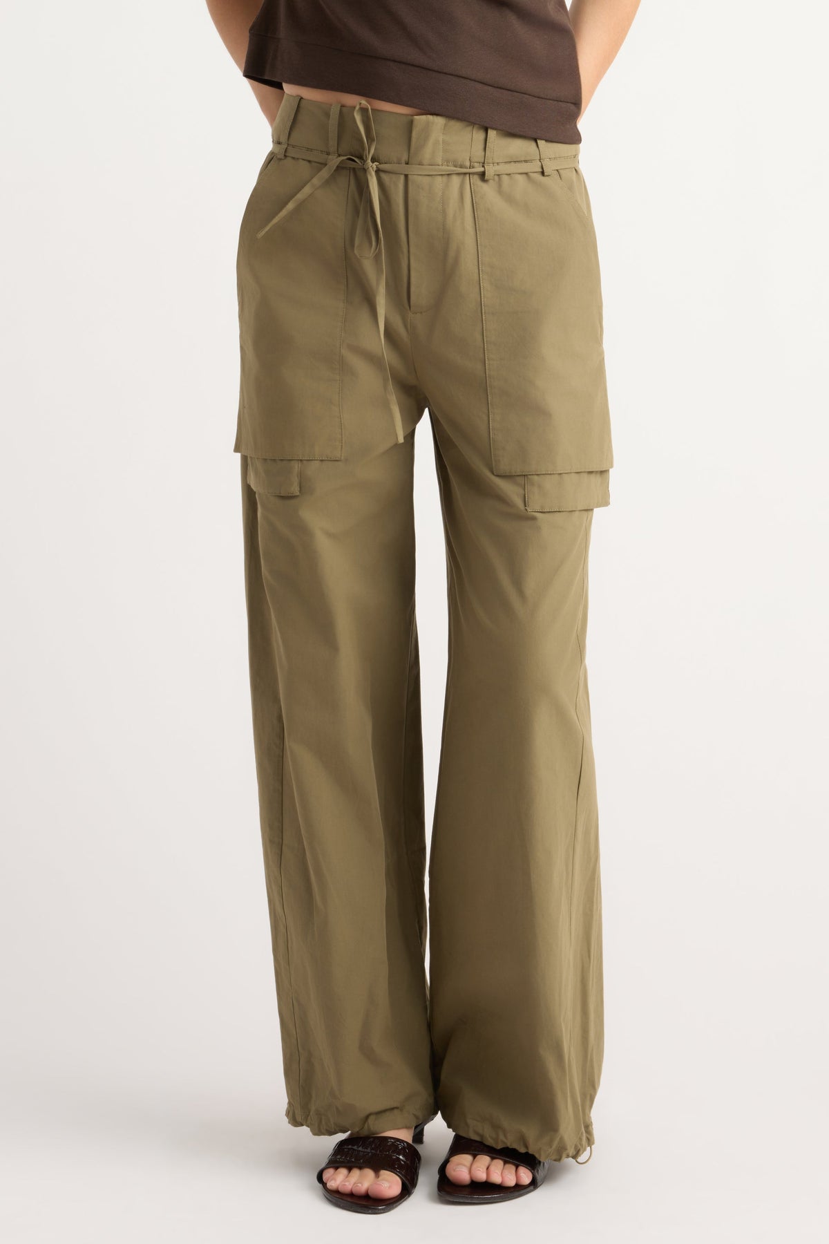 BEKAH EXPOSED POCKET COTTON PANT