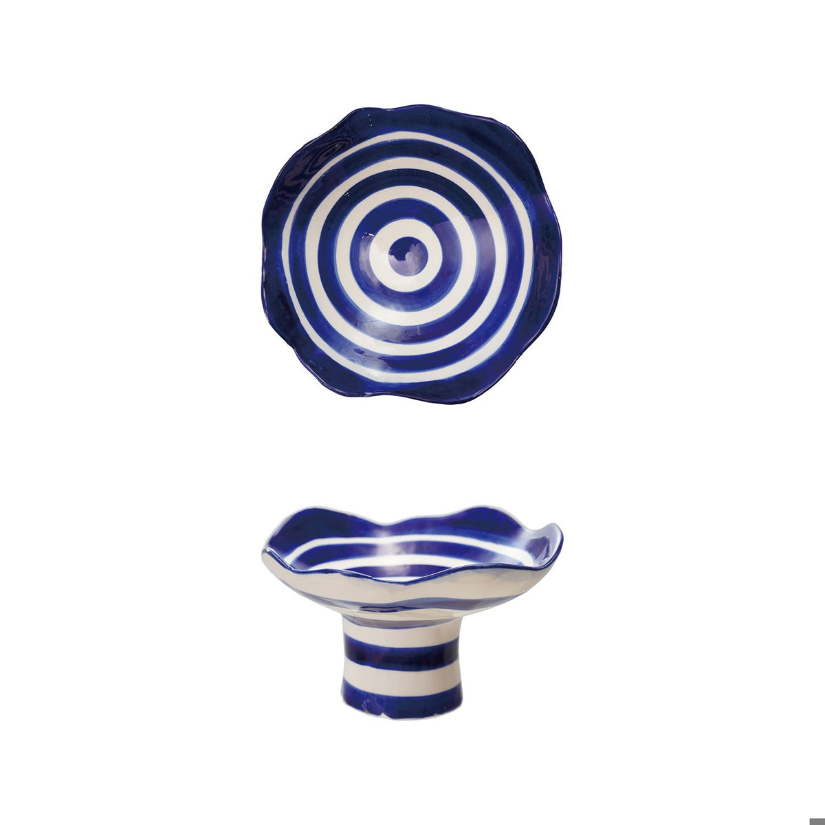 BLUE STRIPE FOOTED BOWL