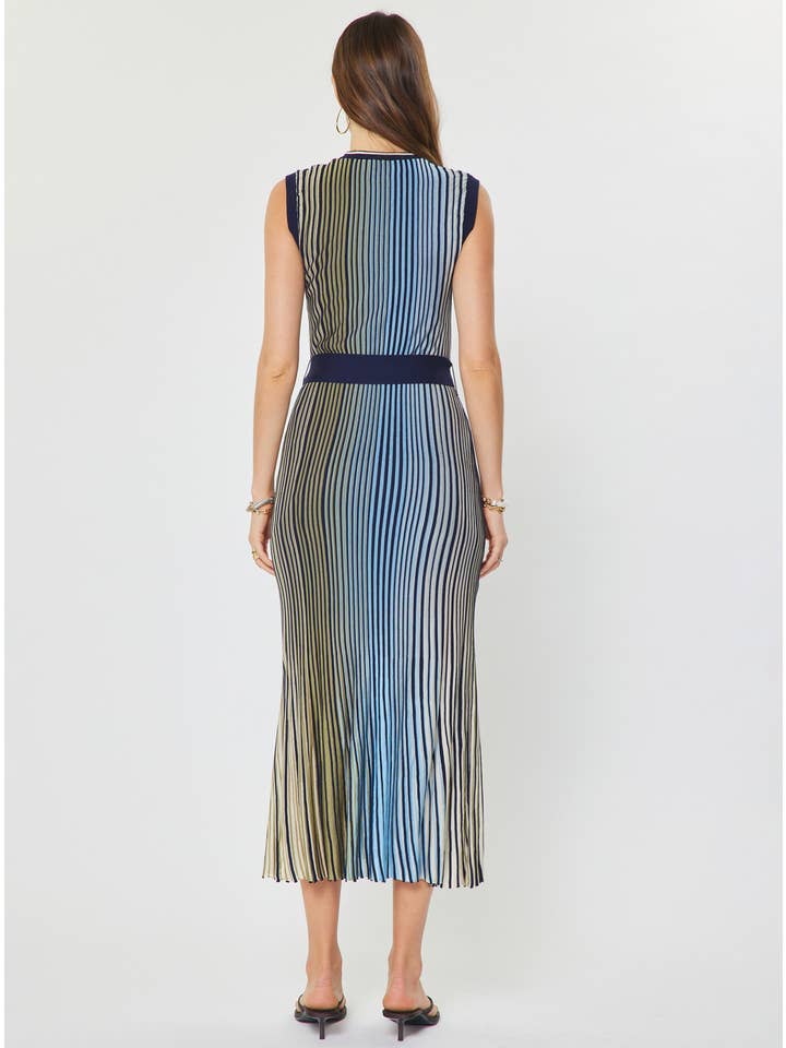 KNIT BELTED MIDI DRESS