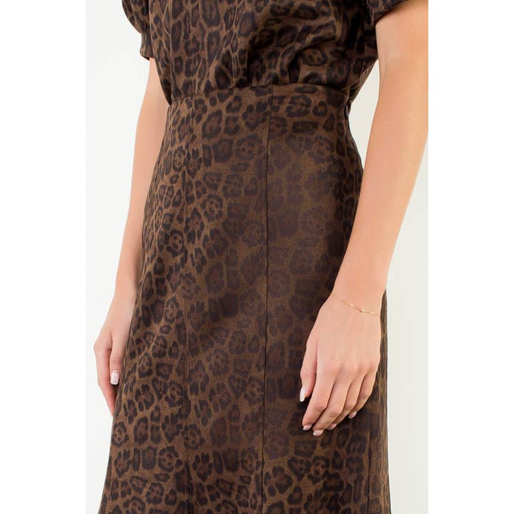LONG ANIMAL PRINT SKIRT