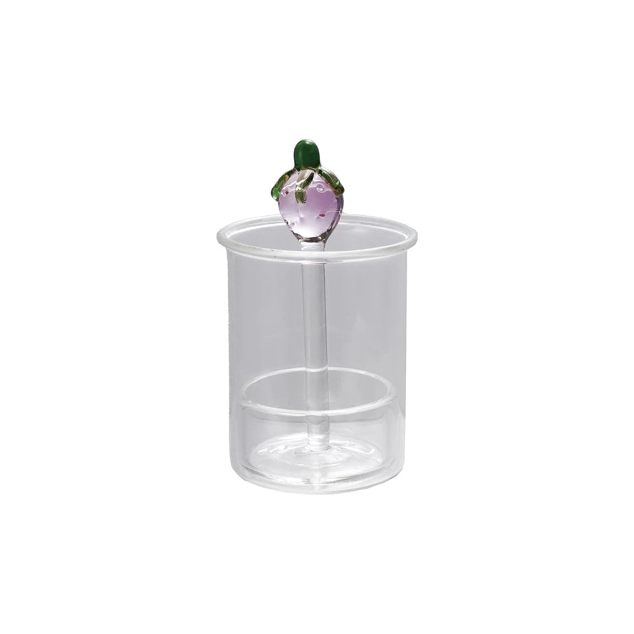 GLASS STRAWBERRY JAR