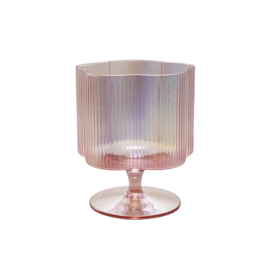 PLEATED FLOWER SHAPER GLASS