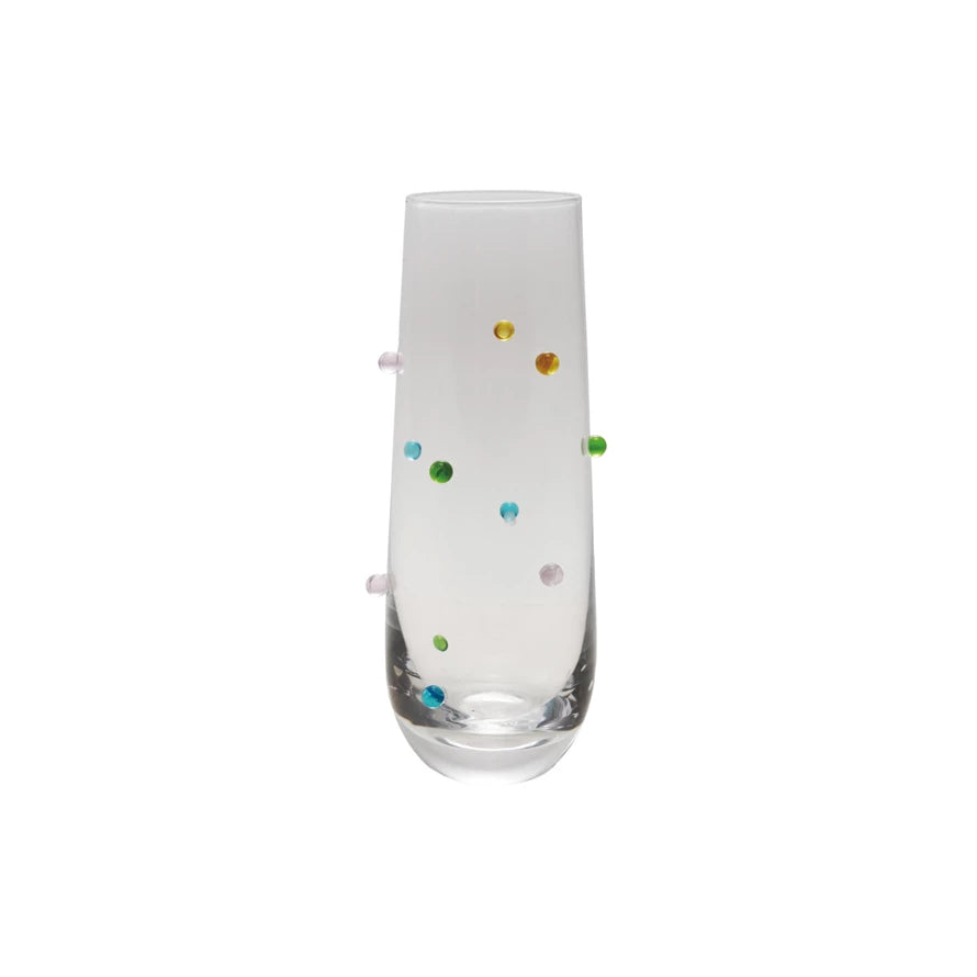 GLASS W/RAISED DOTS