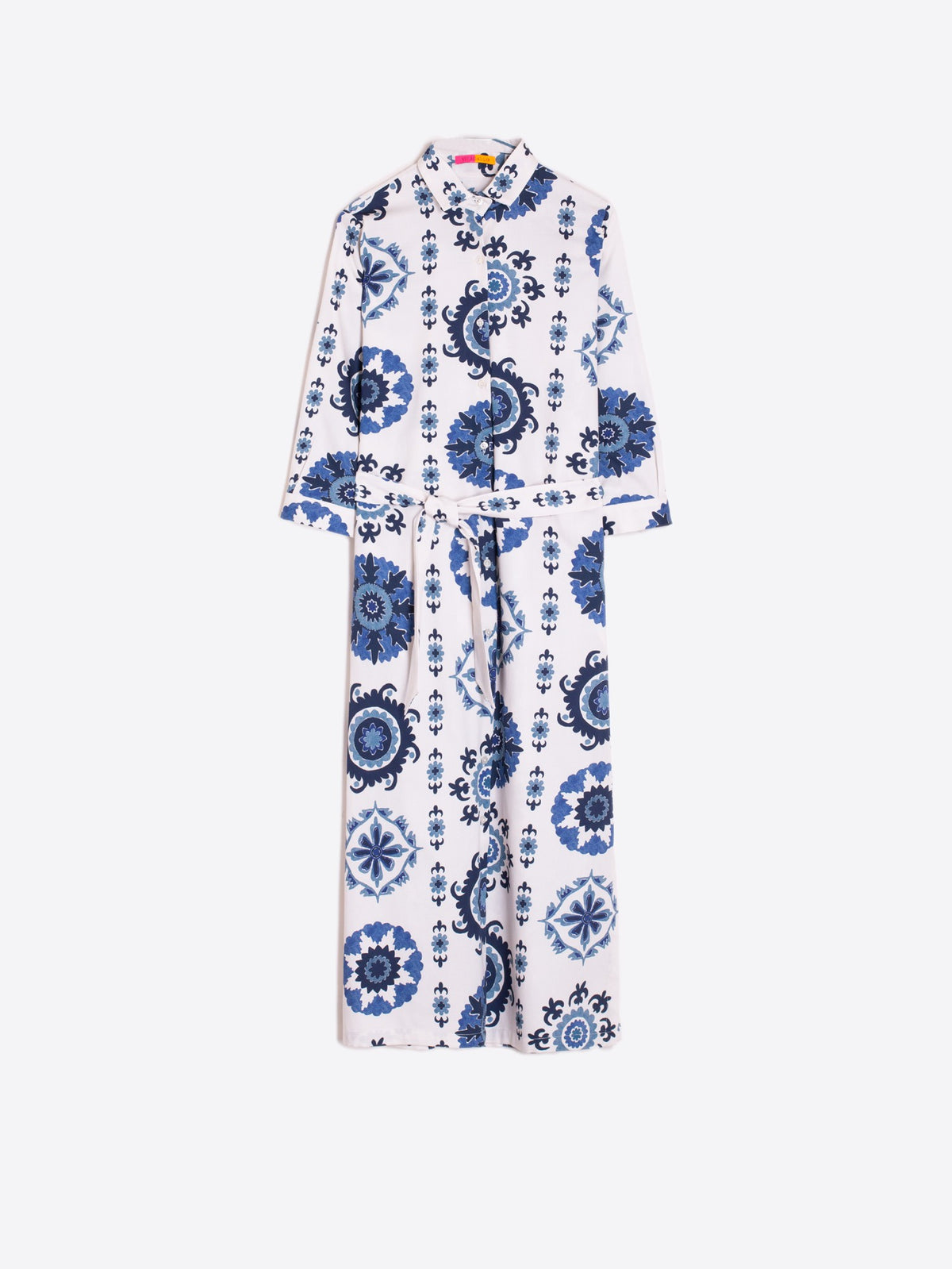 TILE PATTERN SHIRT DRESS