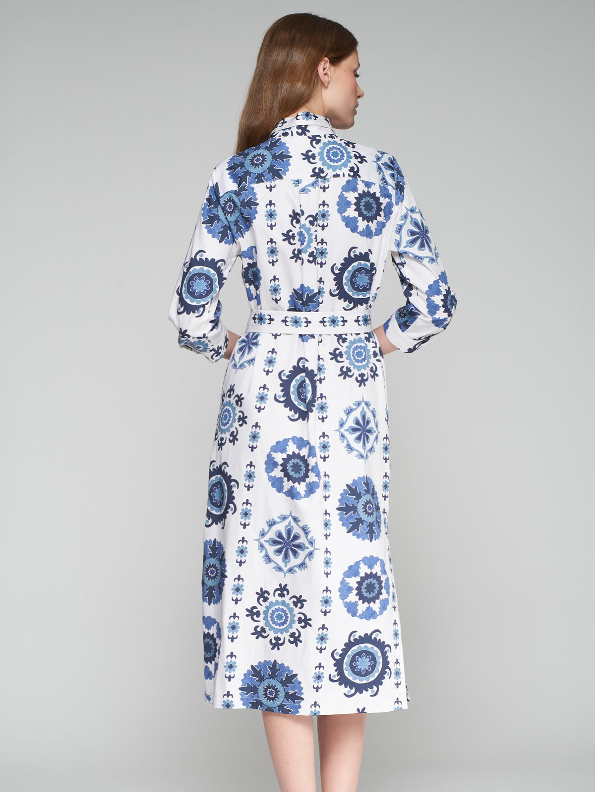 TILE PATTERN SHIRT DRESS