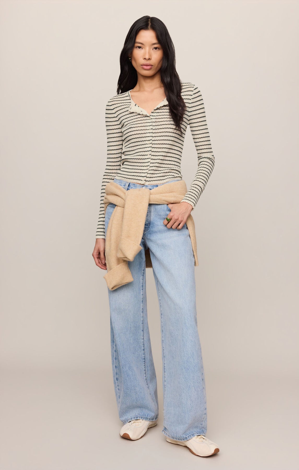 ROSANNA STRIPE SWEATER TOP