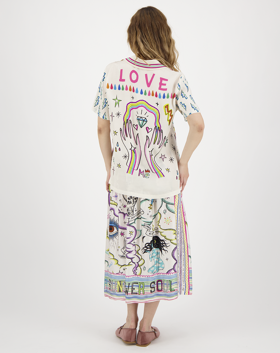 VANESSA PRINTED MIDI SKIRT