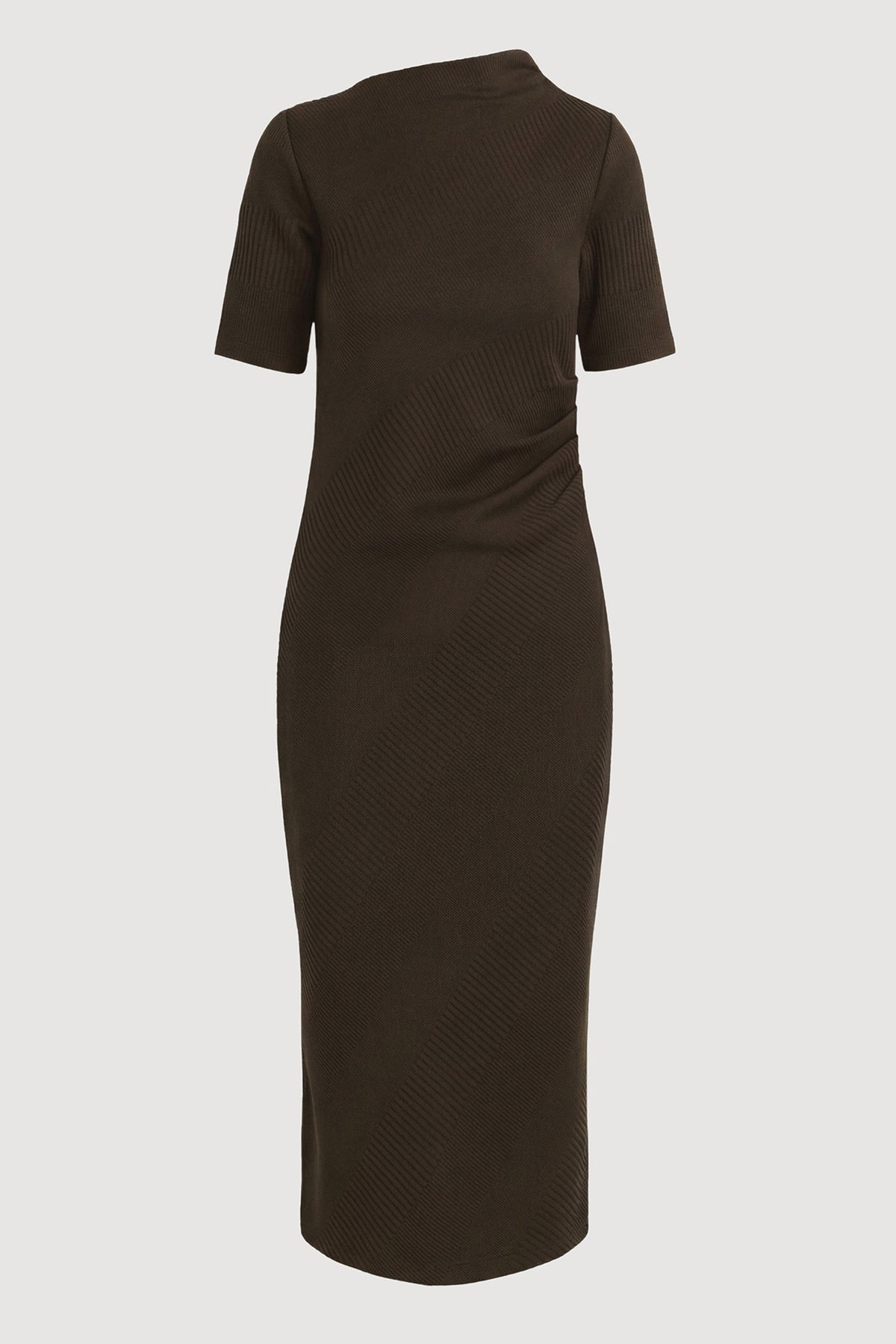 EVIE RIBBED KNIT JERSEY DRESS