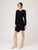 LONG SLV SIDE SHIRRED DRESS