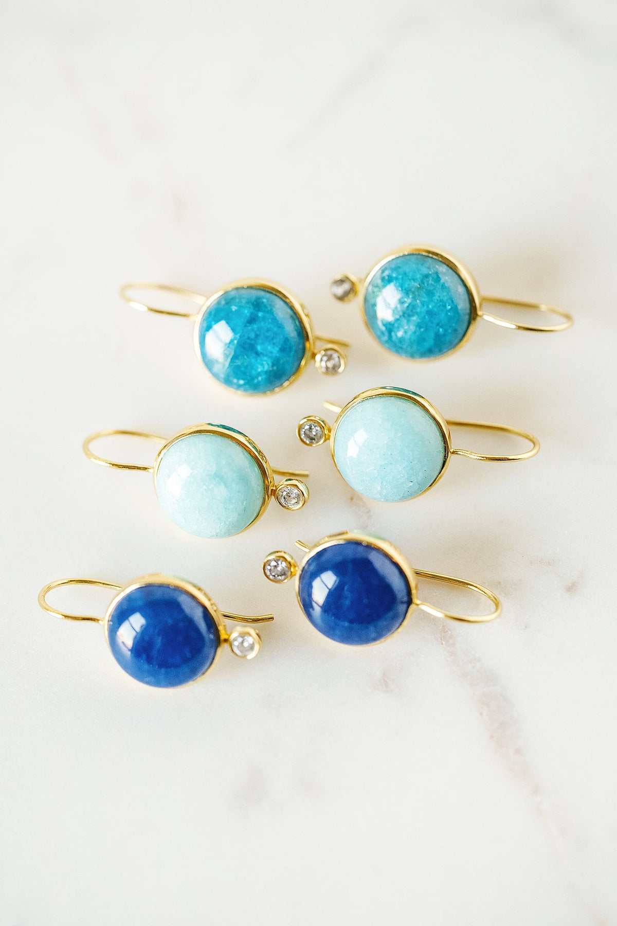 TINI MINI EARRING BLUE QUARTZ