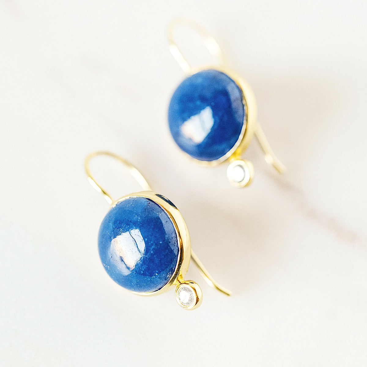 TINI MINI EARRING BLUE QUARTZ