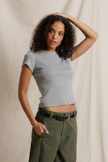 MACY RIB CREW NECK TEE