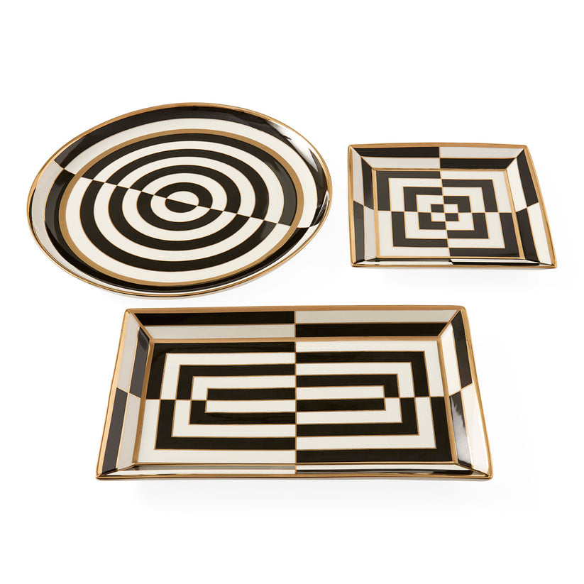 OP ART RECTANGULAR TRAY