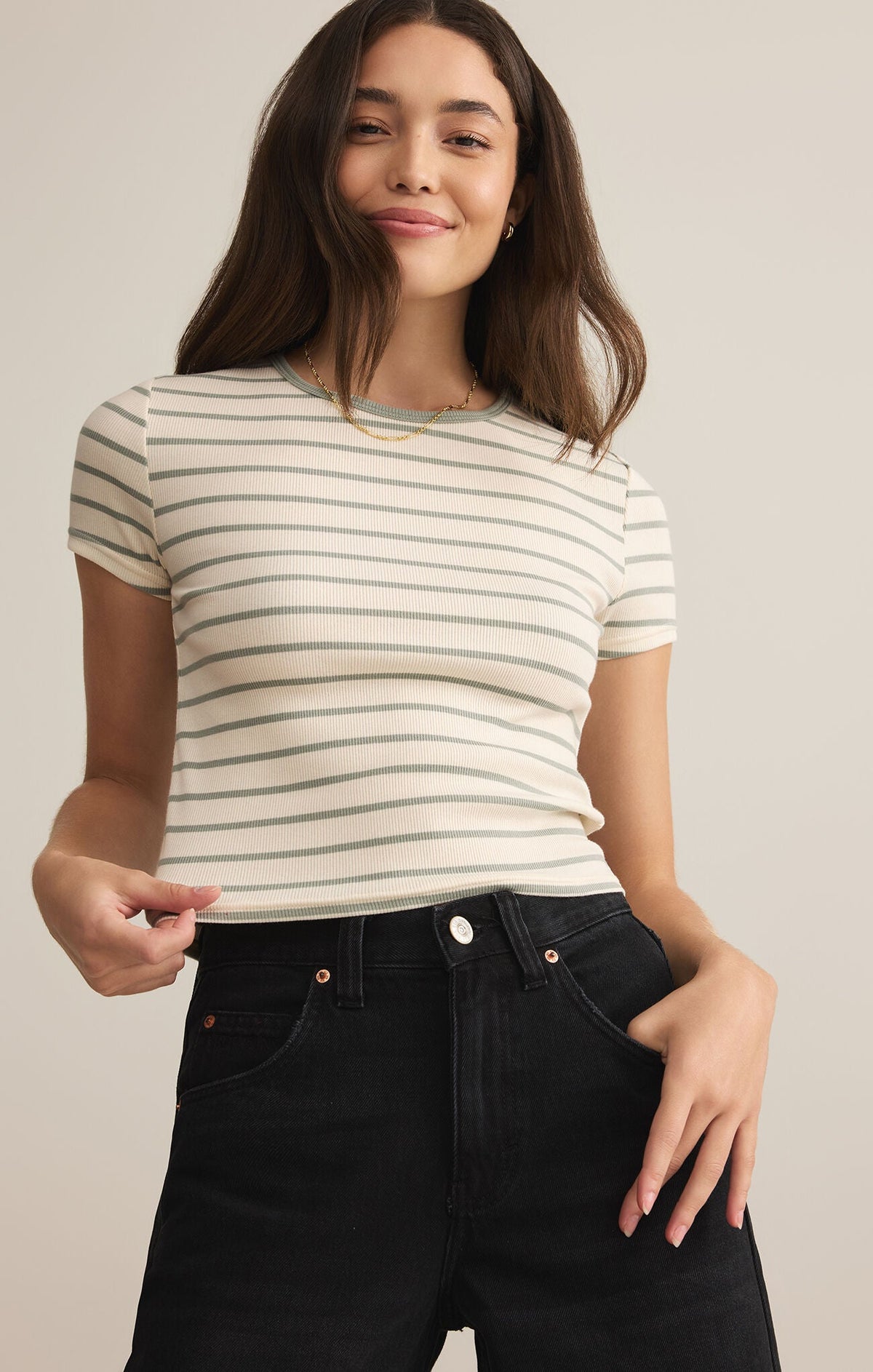 SAXTON STRIPED TEE