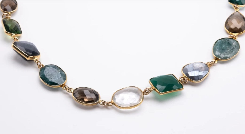 MED GREEN ANNA MULTI NECKLACE