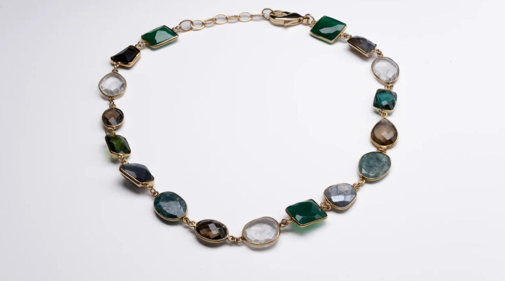 MED GREEN ANNA MULTI NECKLACE