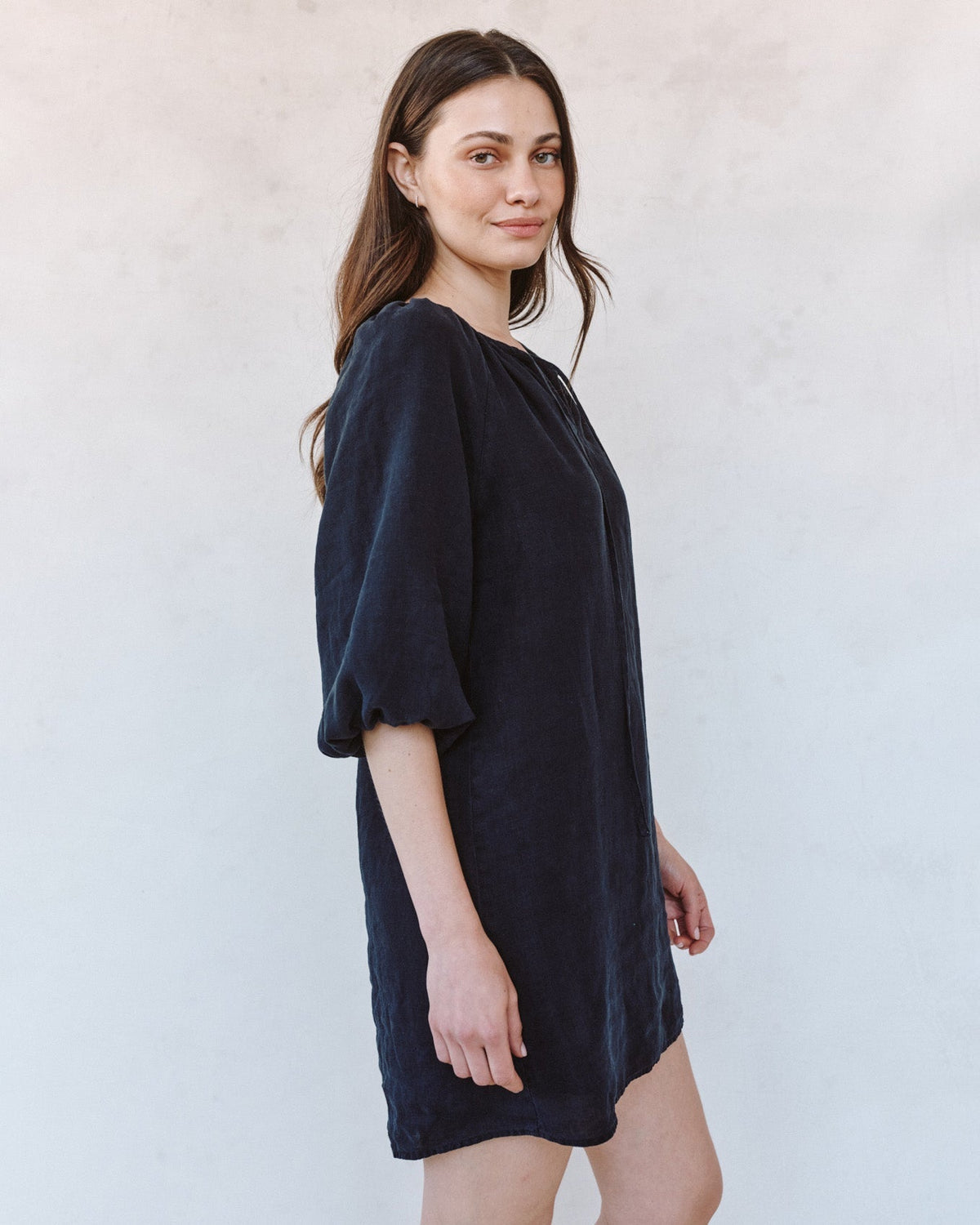 PULLOVER PUFF SLEEVE DRESS