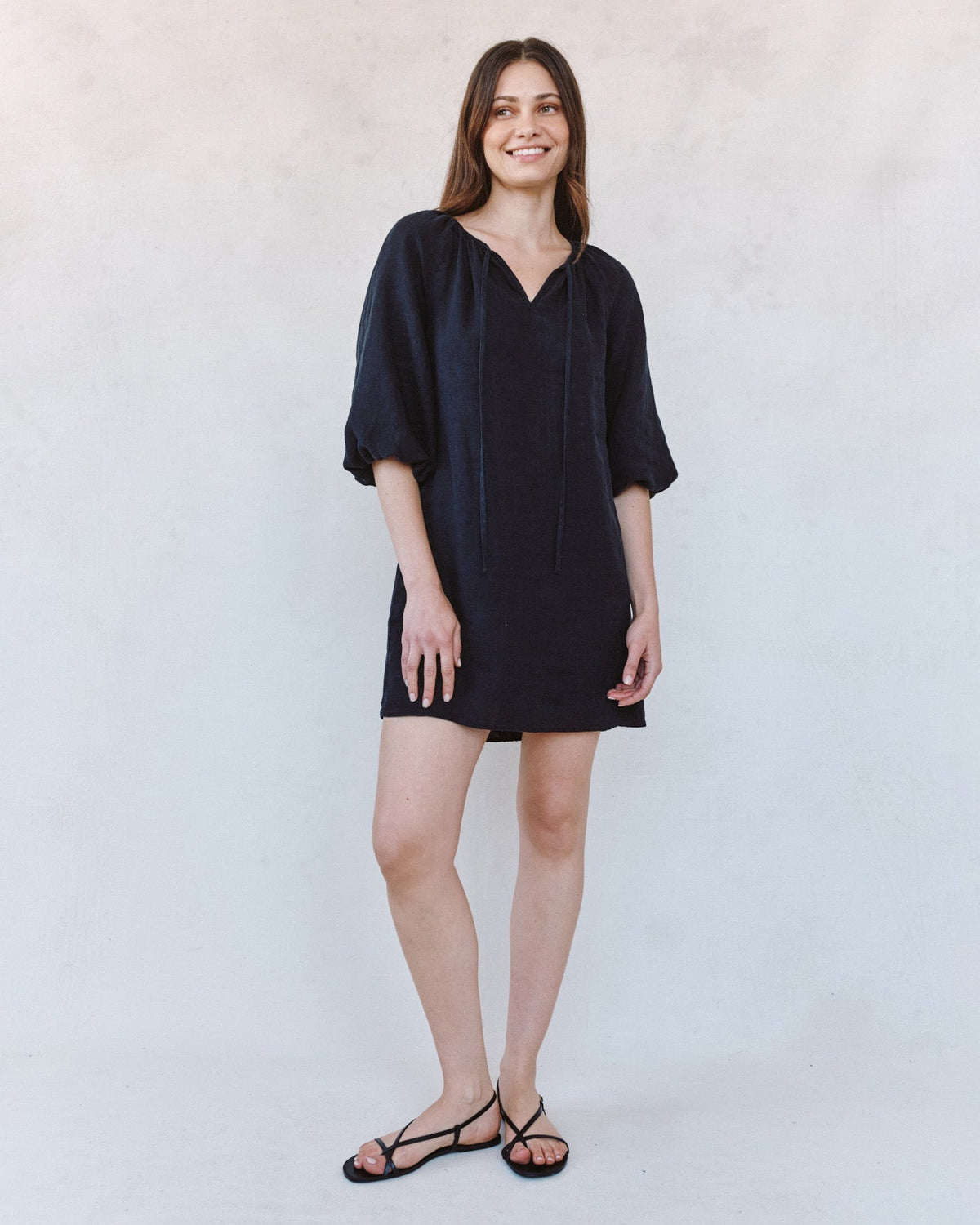 PULLOVER PUFF SLEEVE DRESS