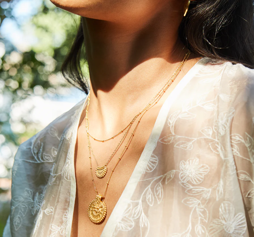 GOLD MINI MANDALA NECKLACE