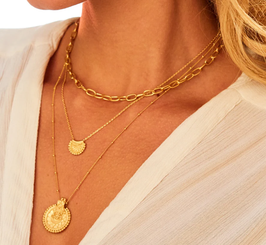 GOLD MINI MANDALA NECKLACE