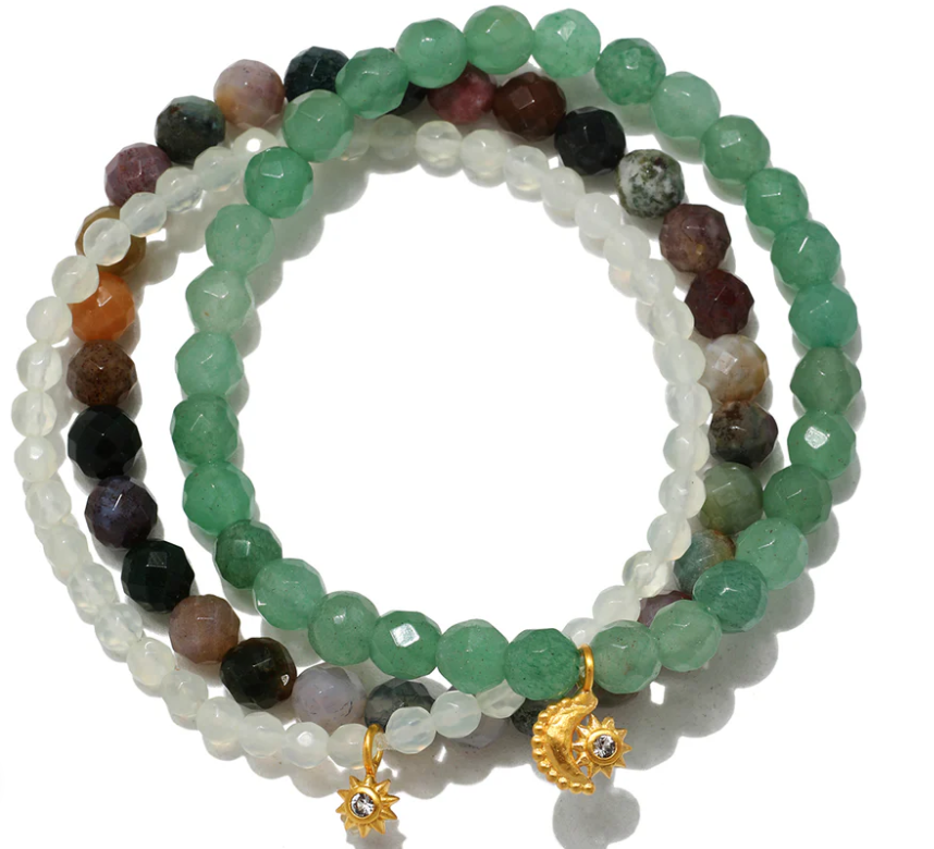 GREEN BRACELET SET/3