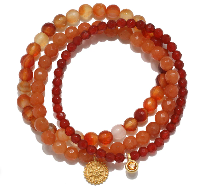 ORANGE BRACELET SET/3