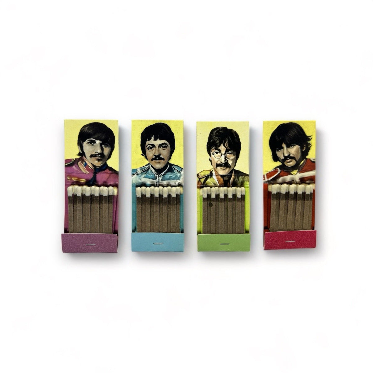 THE BEATLES SET FRAMED MATCHBOOK