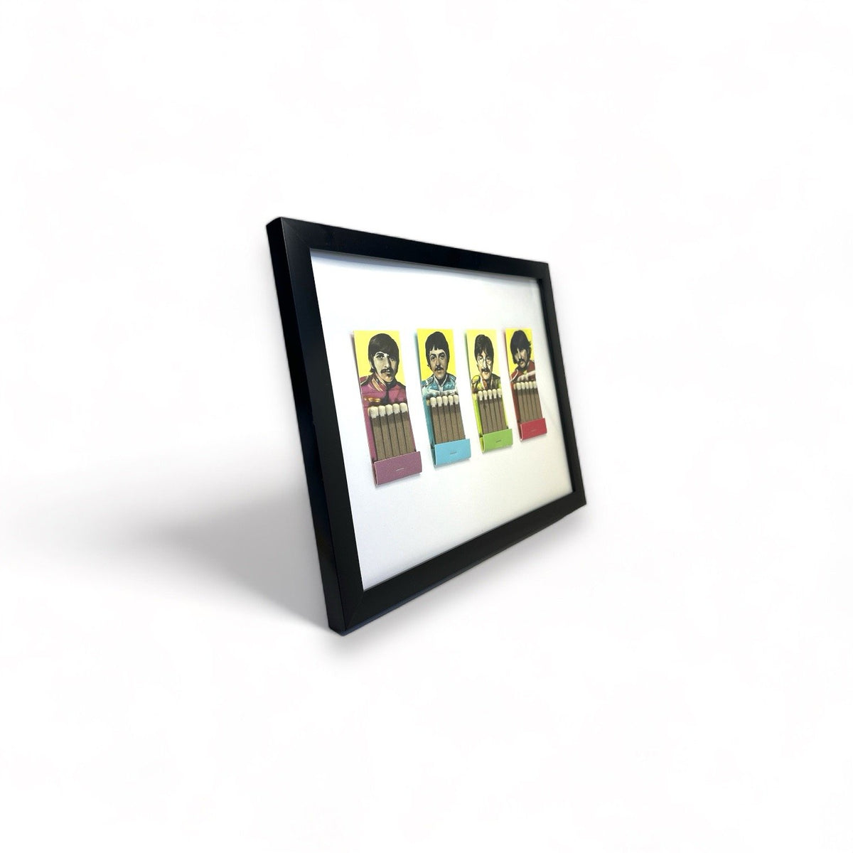 THE BEATLES SET FRAMED MATCHBOOK