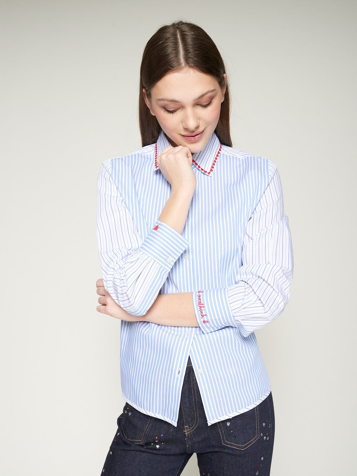 HEART COLLAR SHIRT