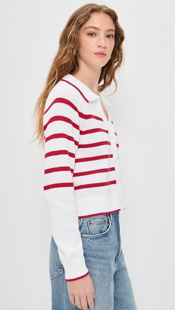 NICOLETTE STRIPE POLO SWEATER