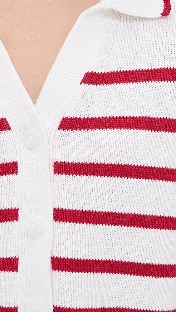 NICOLETTE STRIPE POLO SWEATER
