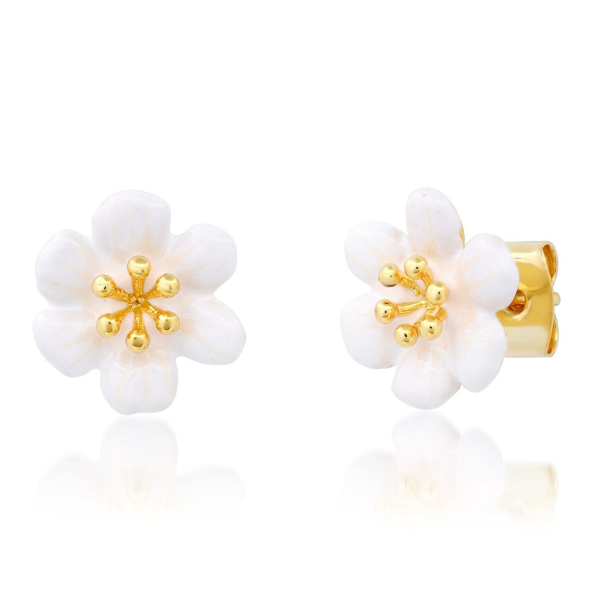 ENAMEL FLOWER STUD