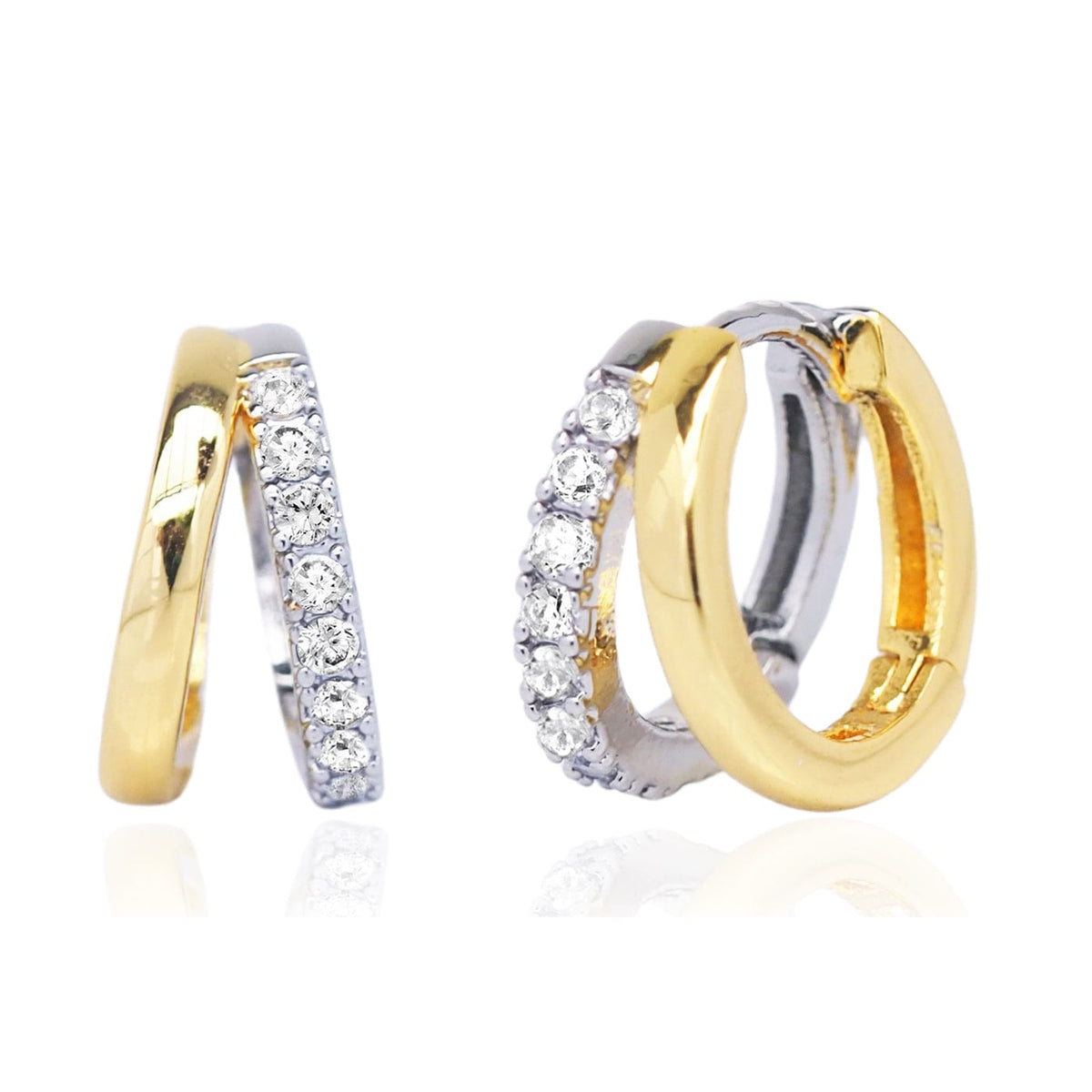 TWO TONE PAVE CLICK HUGGIES