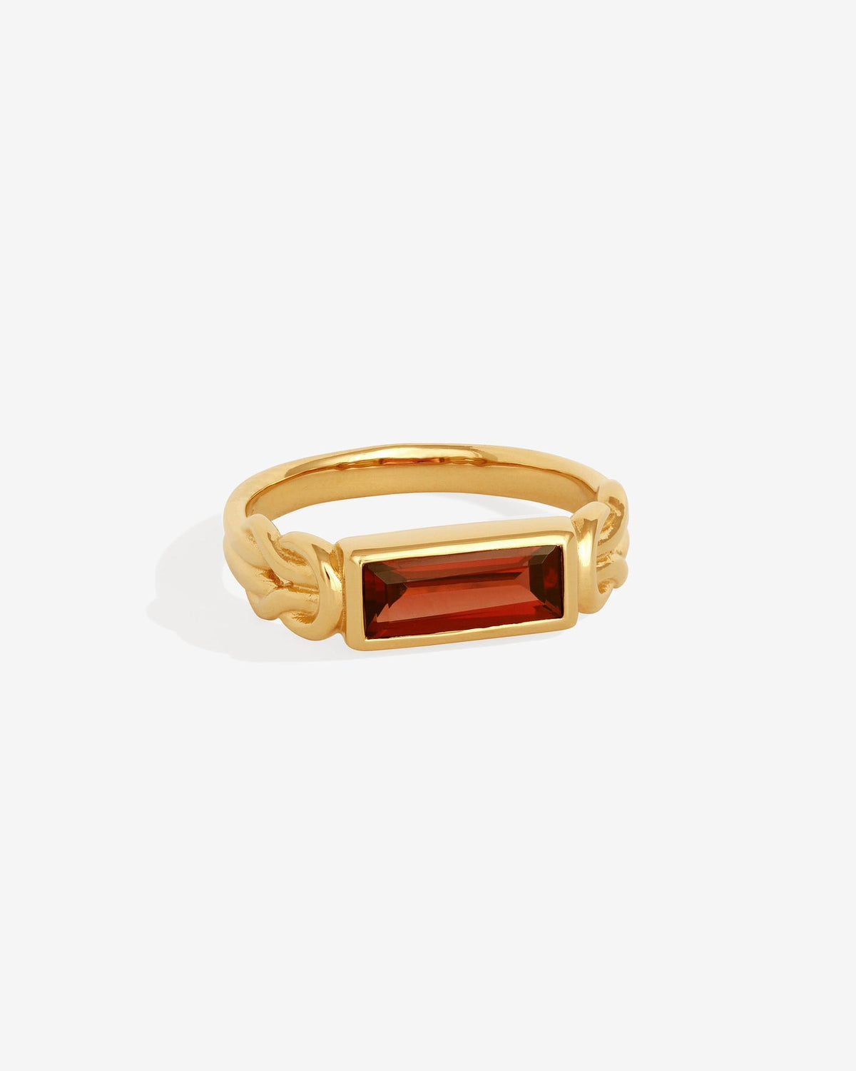 AIRLA SOLITAIRE GARNET RING