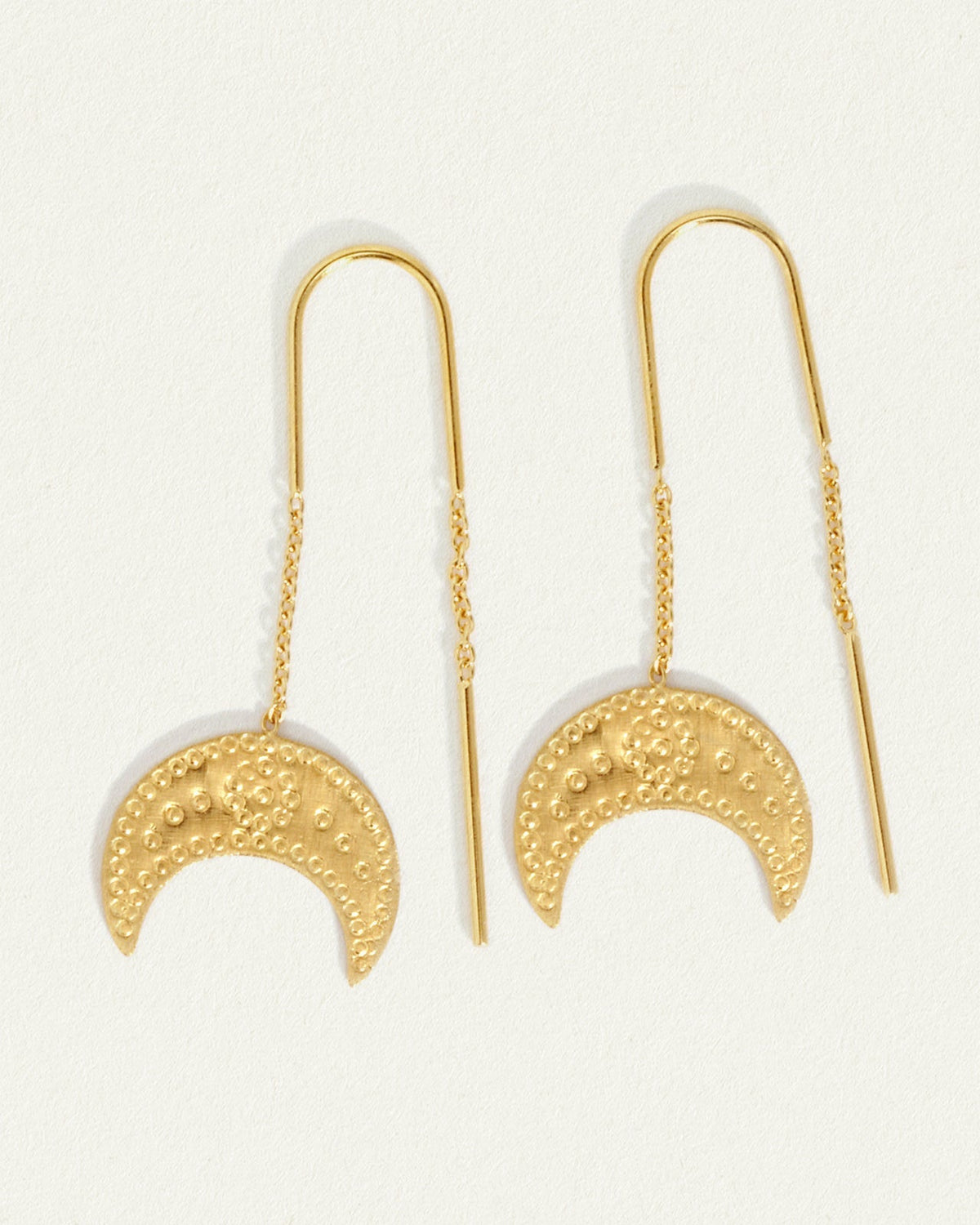 HANGING MOON EAR GOLD