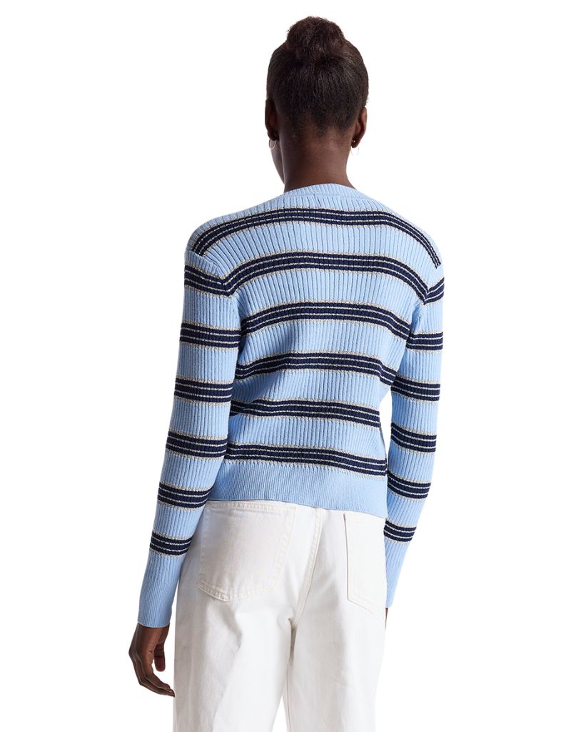 STRIPE RIB CARDI